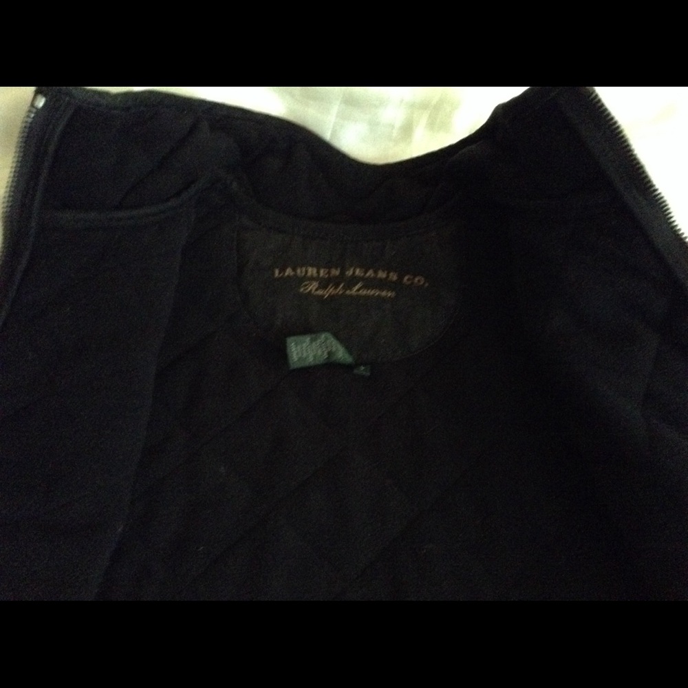 Black vest. Ralph Lauren.